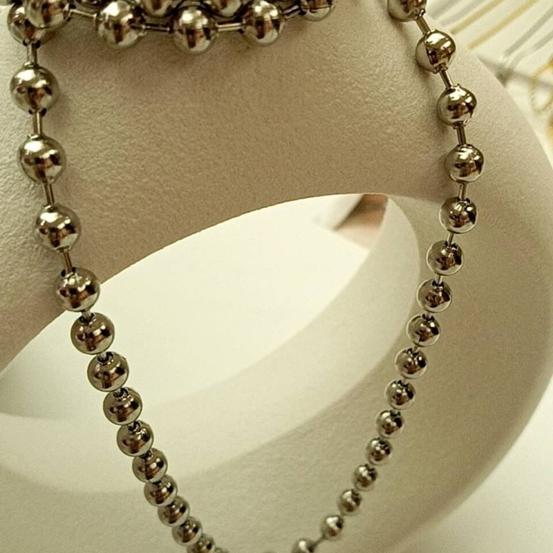 Ball chain necklace 6mm 60cm silver 304L | MELL