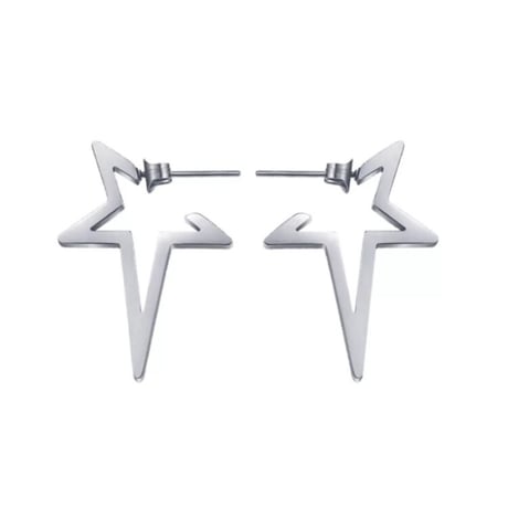Star pierce silver 316L