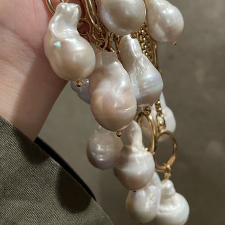 Renewal clogging chain pearl necklace 304L