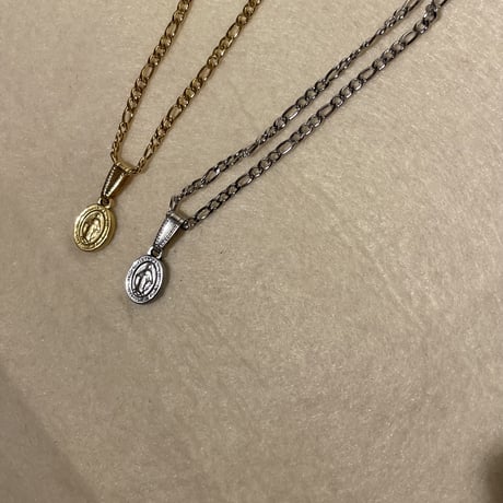 Putit medallion necklace silver 304L