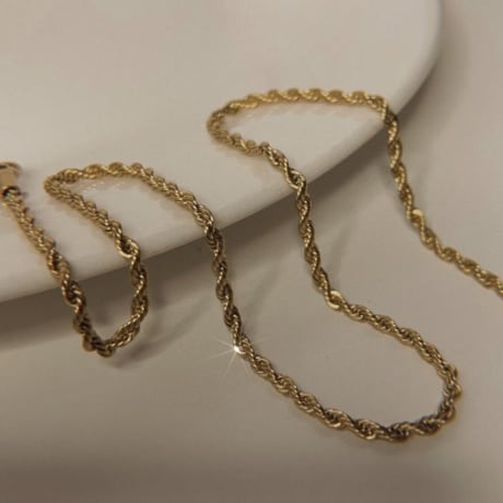 Twist necklace 6mm 60cm gold 316L