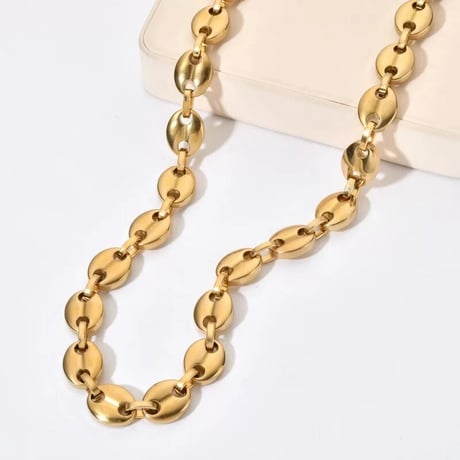 Beans necklace gold 304L