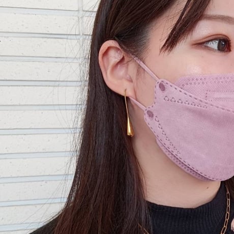Short drop pierce gold 316L