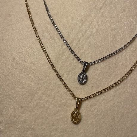 Putit medallion necklace silver 304L