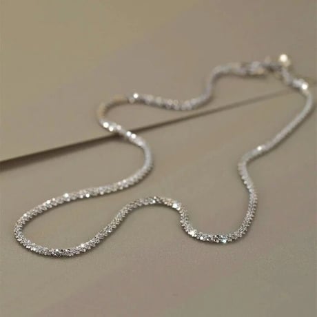 Glitter necklace silver 316L
