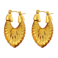Shell shaped pierce pale brown 316L