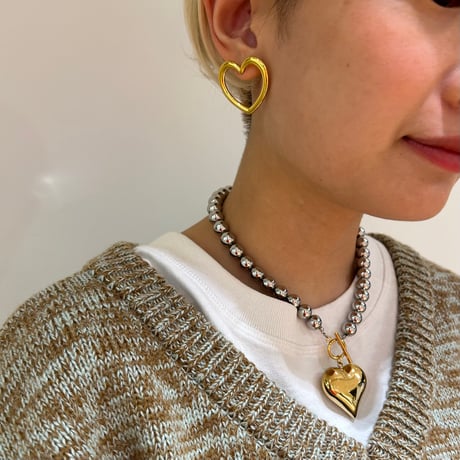 Big love heart gold 304L