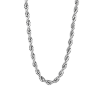 Twist necklace 6mm 60cm silver 316L