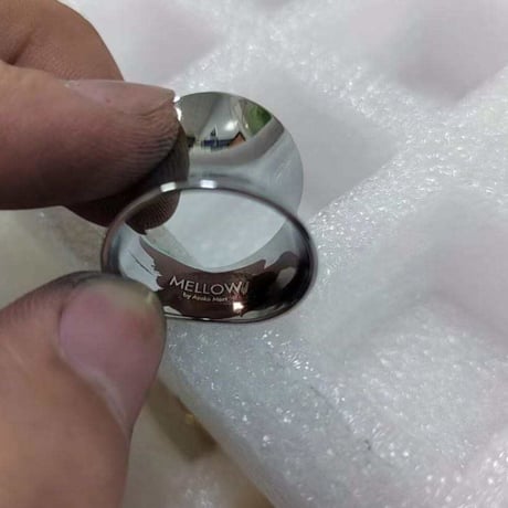 Cube thick ring silver 316L