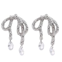 Teardrop ribbon piearce silver 316L