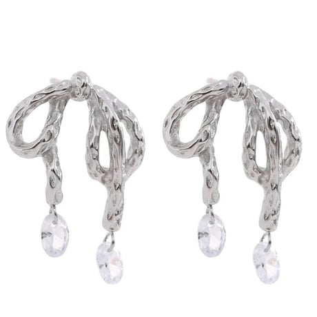 Teardrop ribbon piearce silver 316L