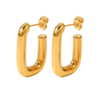 U-shaped opening pierce gold 316L