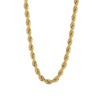 Twist necklace 6mm 60cm gold 316L