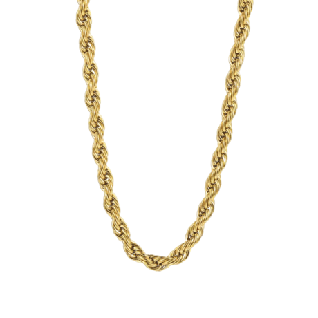 Twist necklace 6mm 60cm gold 316L