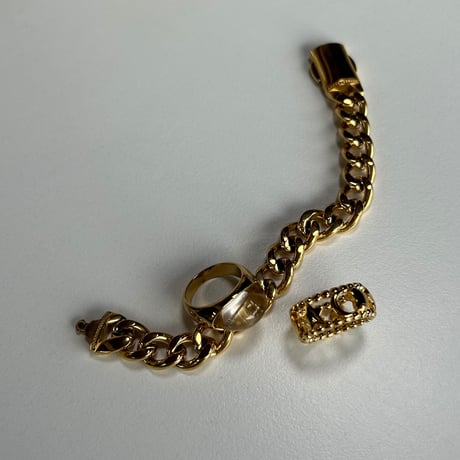 Chunky chain bracelet gold 316L