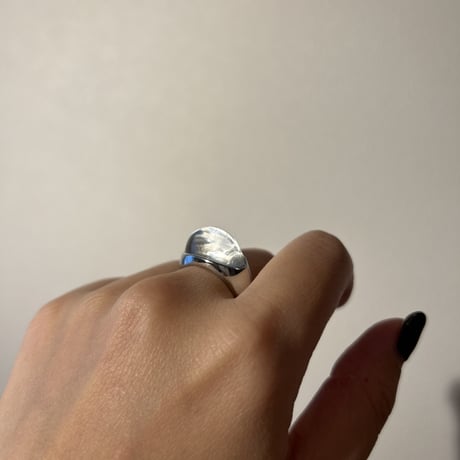 Clear resin round ring silver 316L