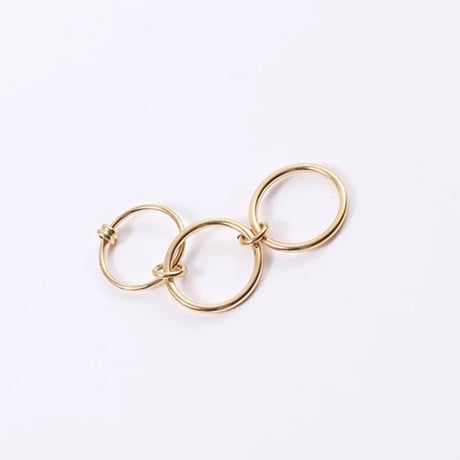 Strap  triple ring gold 316L