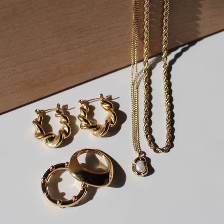 Thick disk ring gold 316L