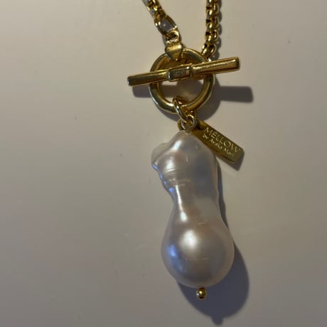 Renewal clogging chain pearl necklace 304L