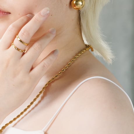 Twist necklace 6mm 60cm gold 316L