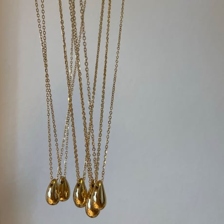 Rain drop necklace gold 316L