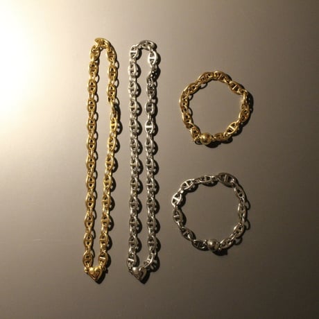 Block chain ball bracelet silver 304L