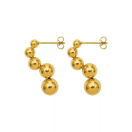 Irregular connected balls piearce gold 316L