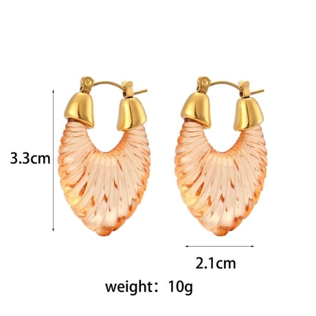Shell shaped pierce pale brown 316L