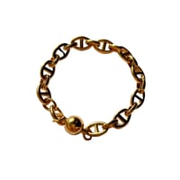 Block chain ball bracelet gold 304L