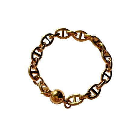Block chain ball bracelet gold 304L