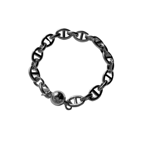 Block chain ball bracelet silver 304L