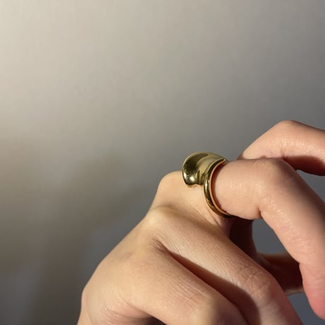 The wave ring gold 316L
