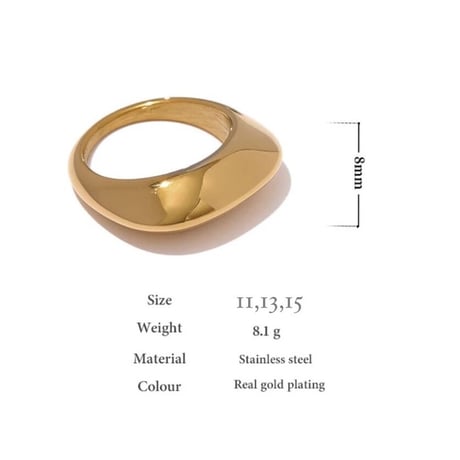 Thick disk ring gold 316L