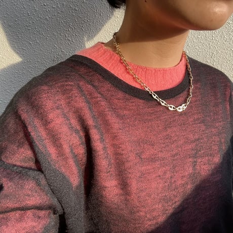 Wedge chain necklace gold 316L