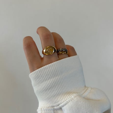 Chunky star ring gold 316L