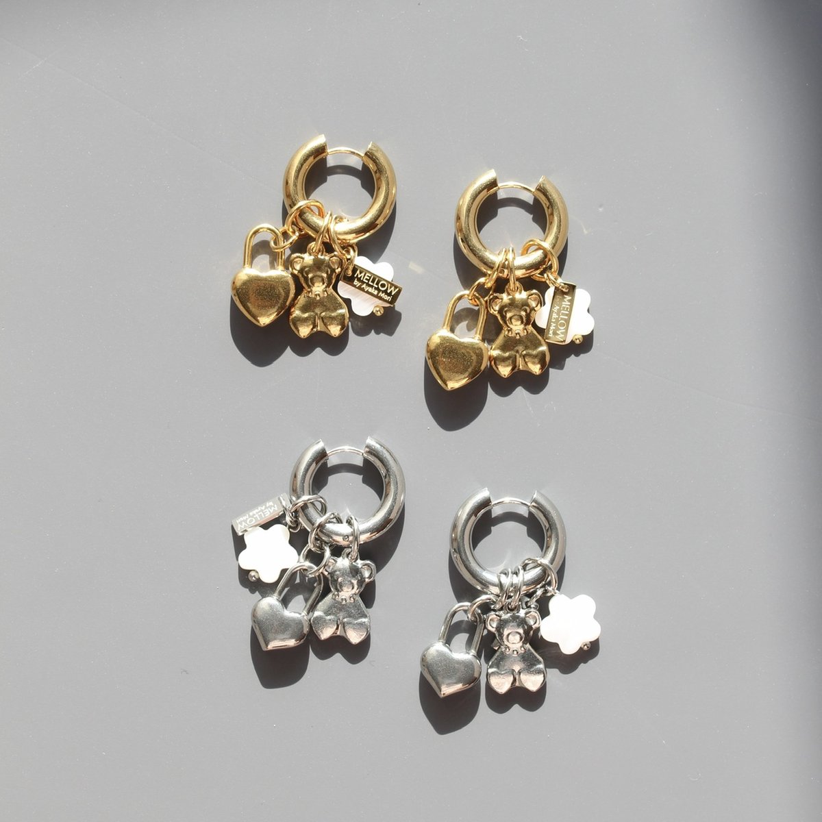 新品未使用】MELEMELE◯ ORB Hoop Pierce - Gold - アクセサリー