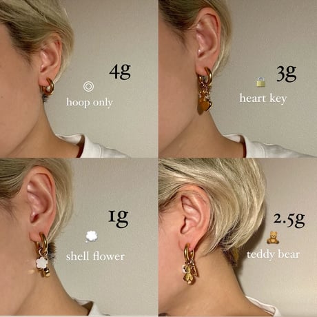 Angels hoop pierce gold 304L