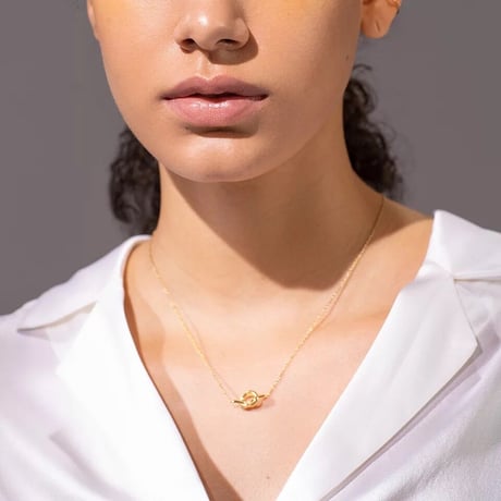 Knot chain necklace gold 304L