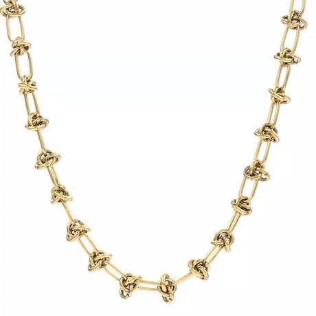 Knot thick necklace gold 304L