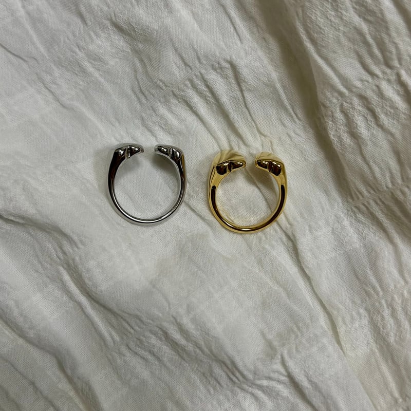 Heart open ring gold 316L | MELLOW by Ayaka Mori