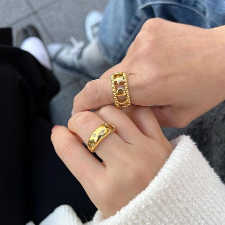 Constellation ring gold 316L