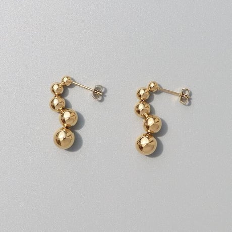 Irregular connected balls piearce gold 316L
