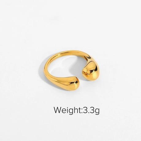 Plump open ring gold 316L