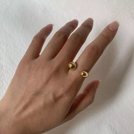 Plump open ring gold 316L
