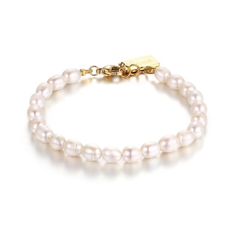 Fresh pearl bracelet gold 316L