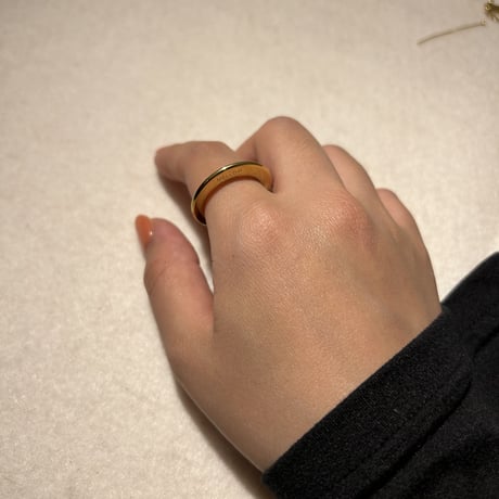 Industrial thin round ring gold 316L