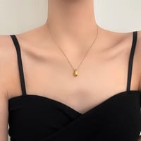 Rain drop necklace gold 316L