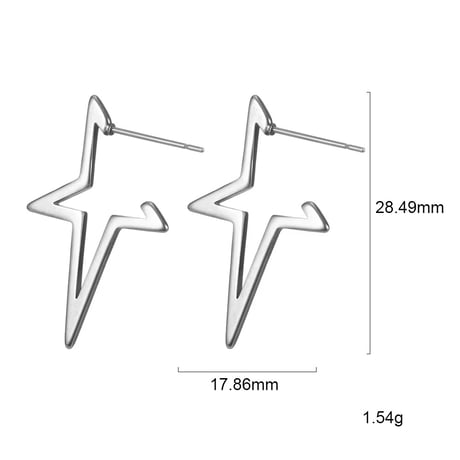 Star pierce silver 316L