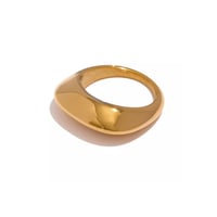 Thick disk ring gold 316L