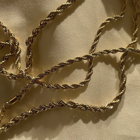 Twist necklace 6mm 60cm gold 316L